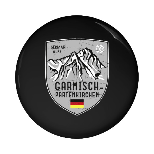 Garmisch Mountain Germany Emblem Pin Buttons