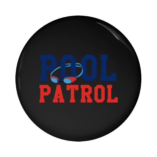 Swimming Swimmer Swim Pool Patrol Pin Buttons