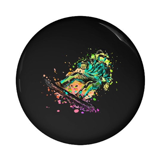 Snowboard Snowboarding Snowboarder Pin Buttons