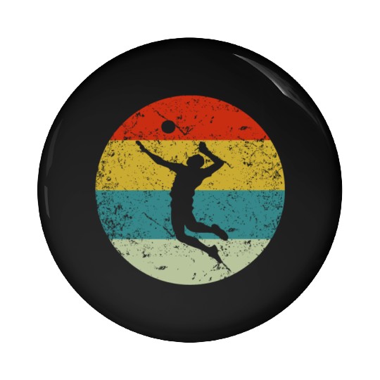 Retro vinatge volleyball Pin Buttons
