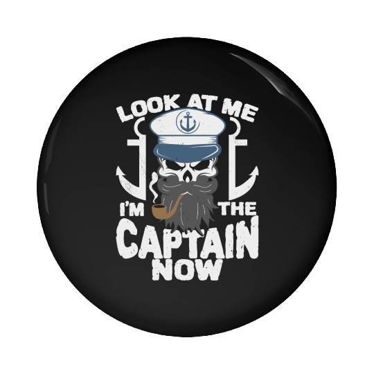 Captain Boat Lovers Fishermen Sailing Boating Pin Buttons