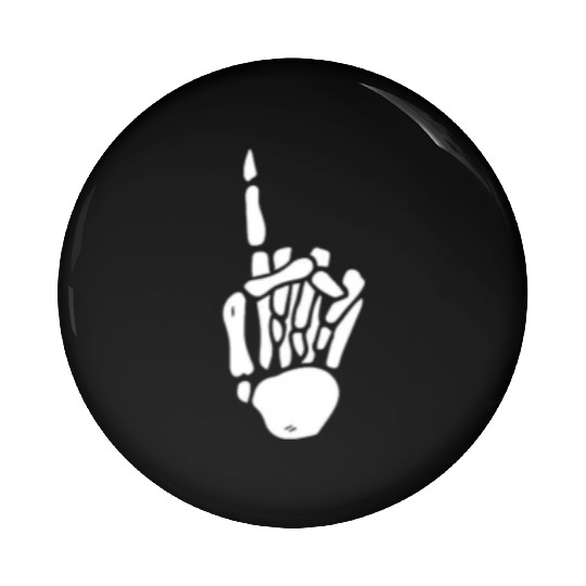 Skeleton Hand Number 1 Pocket Skeleton Number One Pin Buttons