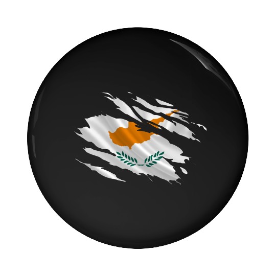 Cyprus Ripped Flag Pin Buttons