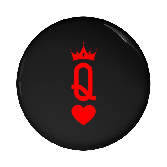 Queen of Heart King Queen Couple Halloween Costume Pin Buttons