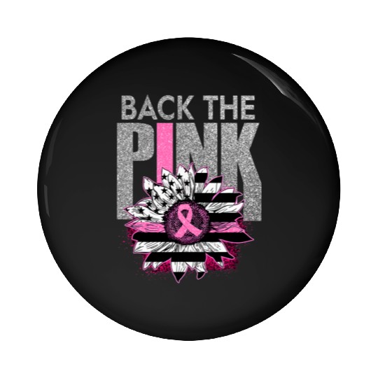 Pink Ribbon Breast Cancer Awareness Pin Buttons