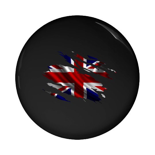 United Kingdom Ripped Flag Pin Buttons