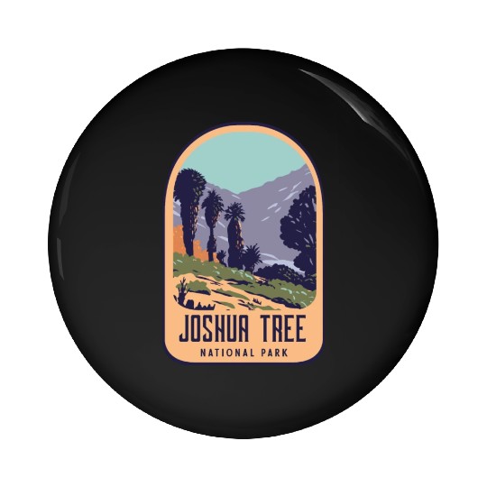Joshua tree national park retro design Pin Buttons