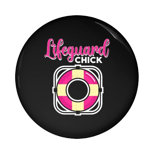 Lifeguard Chick Rescuer Pool Guard Lifeguarding Pin Buttons