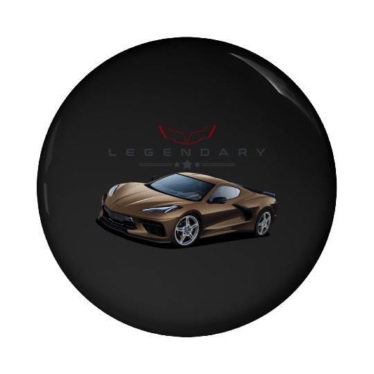 Bronze American Supercar Pin Buttons