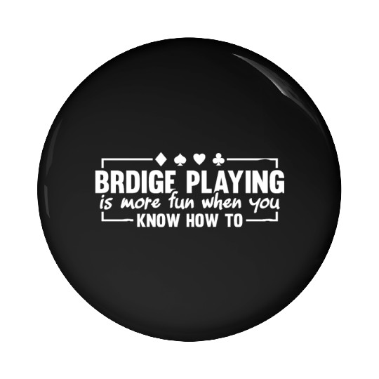 Retro Bridge Player Bridge Card Game Pin Buttons
