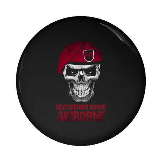 Airborne Death From Above US Army Veteran Pin Buttons