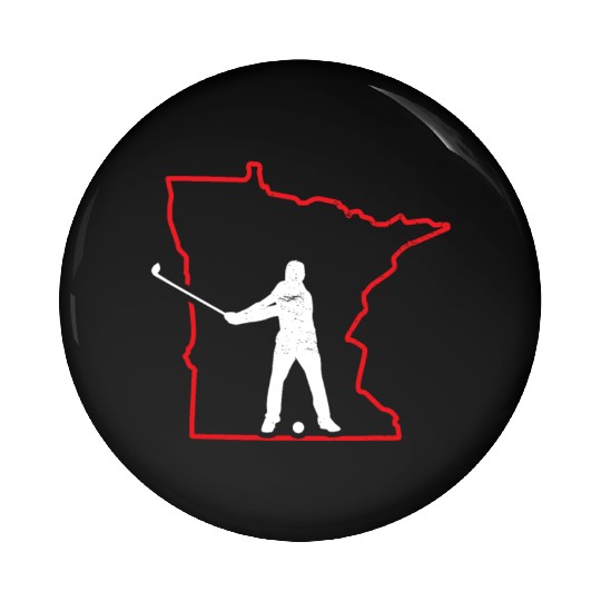 Unique Minnesota Golf Pin Buttons, Minnesota Golfer Shir