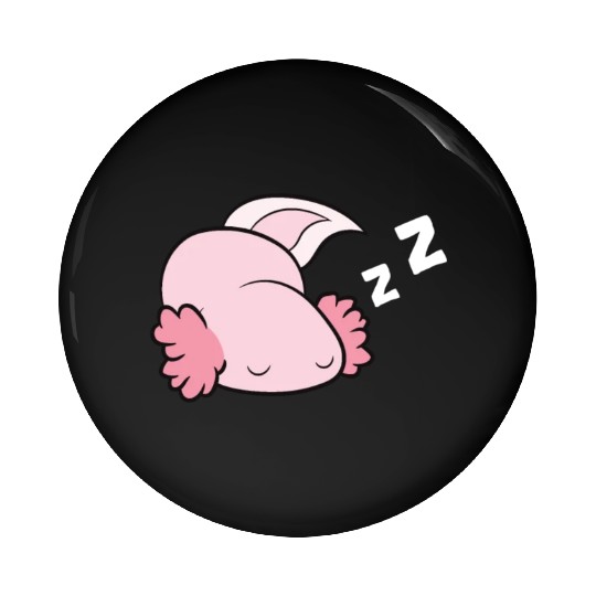 Axolotl Mexican Salamander Relaxing Tired Axolotl Pin Buttons