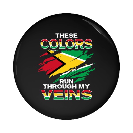 Guyana Flag Design for proud guyanese Pin Buttons