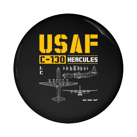 C 130 Hercules US Airborne Fighter Pilot Pin Buttons