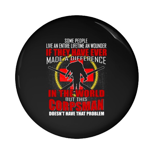 Devil US Navy Corpsman DOC Badass Army Veteran Pin Buttons