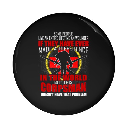 Devil US Navy Corpsman DOC Badass Army Veteran Pin Buttons