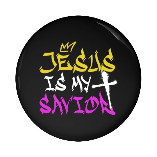 Jesus Is My Savior Graffiti Street Art Drawing Pin Buttons