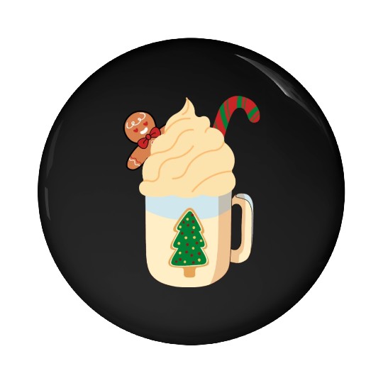 Candy Cane and Hot Cocoa, Hot Chocolate Pin Buttons