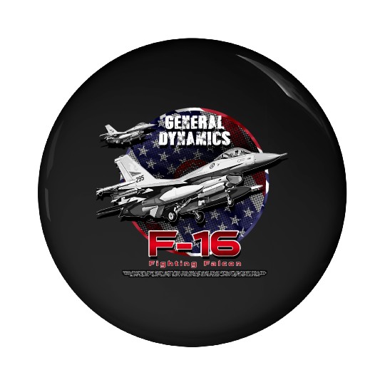 F-16 Fighting Falcon General Dynamics Fighter Jet Pin Buttons