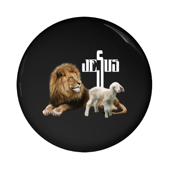 Jesus is Lion and Lamb Pin Buttons