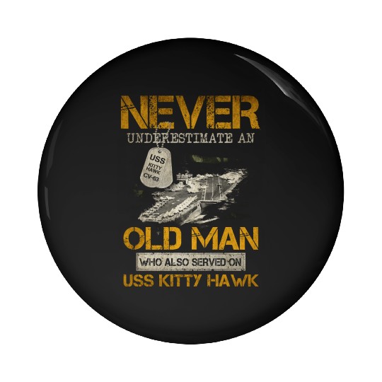 USS Kitty Hawk CV 63 Pin Buttons