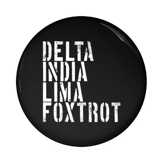 Delta India Lima Foxtrot Phonetic Hot Dad Men's Pin Buttons
