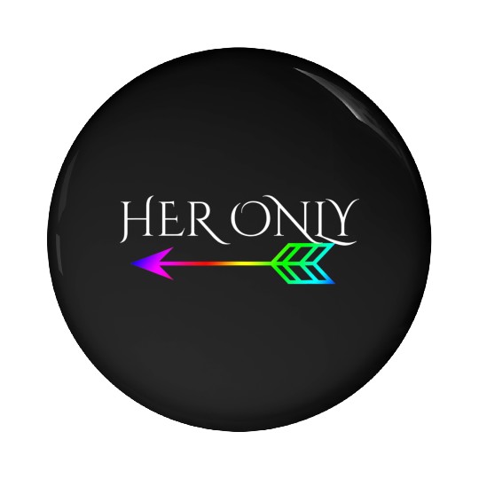 Cute Gay Couple Lesbian Valentines Day T Her Only Pin Buttons