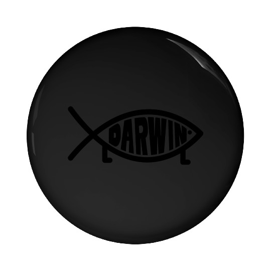 Darwin Fish with legs - Atheism Evolution Theory Pin Buttons