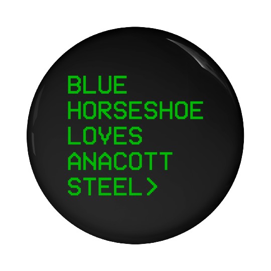 Blue Horseshoe Loves Anacott Steel Pin Buttons