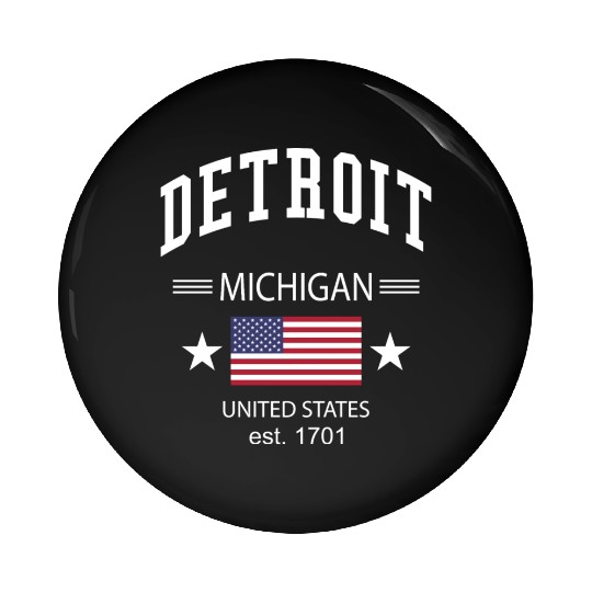 Detroit Pin Buttons