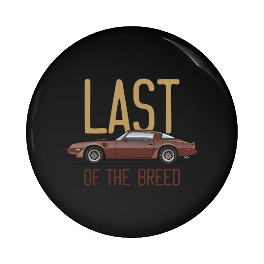 Last of the Breed Heritage Brown w Gold Graphics Pin Buttons