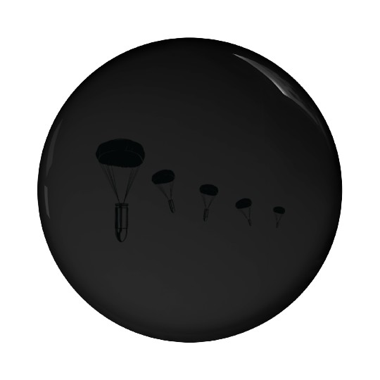 Parachute Bullet Paratrooper Airborne Army Pin Buttons