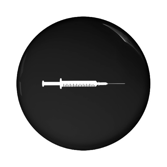 Syringe White, Doctor Pin Buttons