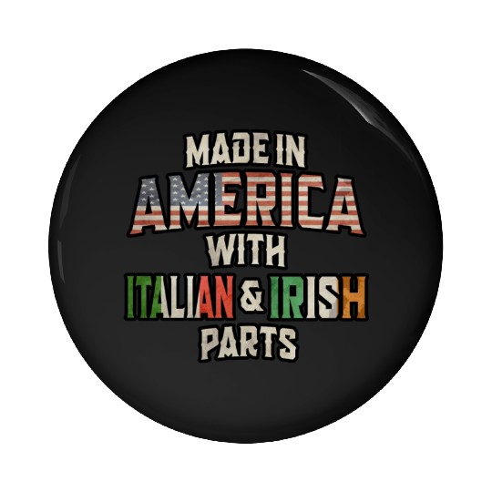 Italian And Irish Made In America Mix Heritage Vin Pin Buttons