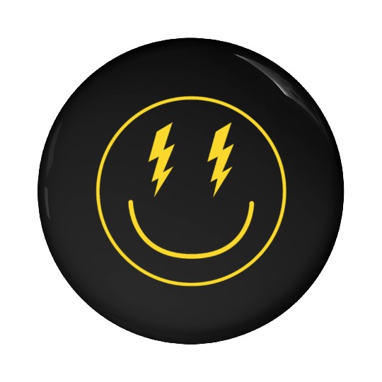 Lightning Smiley Face Emoticon Happy Face Smileyhi Pin Buttons