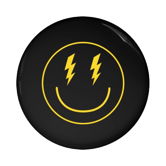 Lightning Smiley Face Emoticon Happy Face Smileyhi Pin Buttons