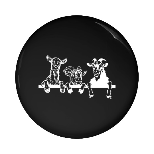 Hanging Goats Girls Women Funny Goat Lover Pin Buttons