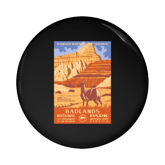 Badlands National Park WPA Pin Buttons