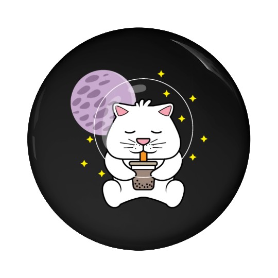 Kawaii Cat Space Pet Lover Gift Pin Buttons