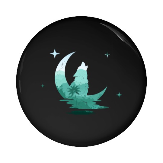 Howling Wolf Nature Lover Pin Buttons