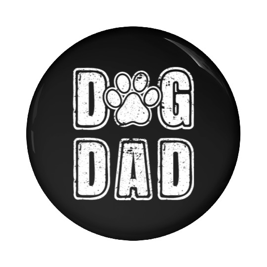 Dog Dad Vintage Grunge Paw Dog Lover Father's Day Pin Buttons