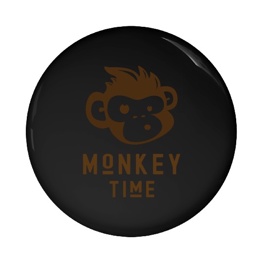 It's Monkey Time Cute Funny Monkey Face Pin Buttons