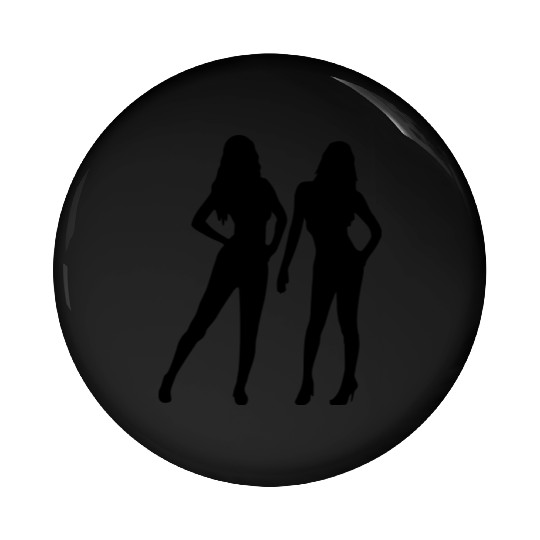 2 Sexy Women Pin Buttons
