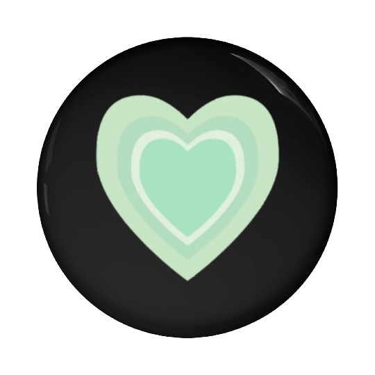 hearts green hearts Pin Buttons