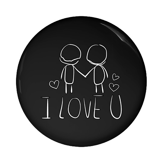 valentines day i love you gay couple Pin Buttons