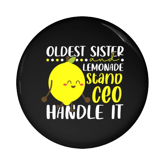 Lemon Juice Business Older Sister & Lemonade Pin Buttons
