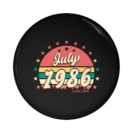 1986 July Best Gift Idea Pin Buttons