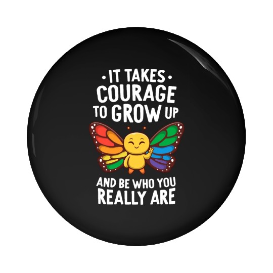 Gay Pride Month Monarch Butterfly Coming Out Of Pin Buttons