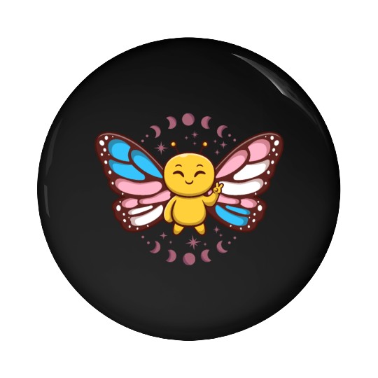 Transgender Monarch Butterfly Trans Subtle Pride Pin Buttons